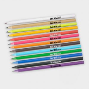 The Green & Good Recycled CD case pencil, available in 13 popular colours