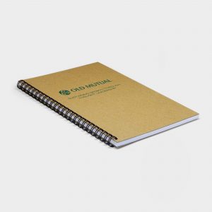 The Green & Good A4 Wire Notebook, Recycled Natural Board & Paper