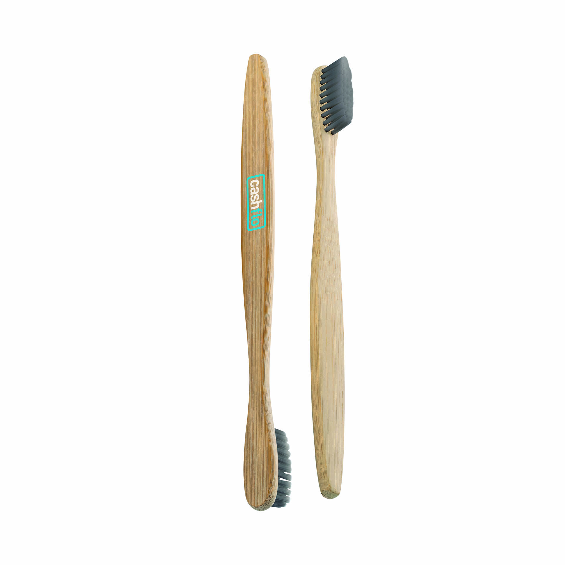 Umweltfreundliche Zahnbürste aus nachhaltigem Bambus mit Kohle-Nylon-Borsten. Der Griff ist zu 100% biologisch abbaubar.