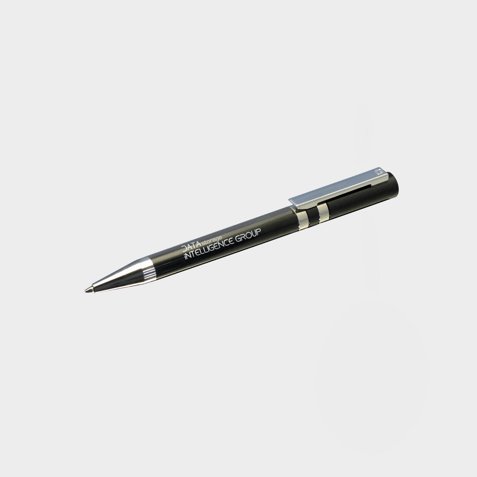 The Green & Good Ethic Pen made from recycled plastic. Stylish executive pen with chrome tip and various colour upon request. Black ink as standard. Black / Silver