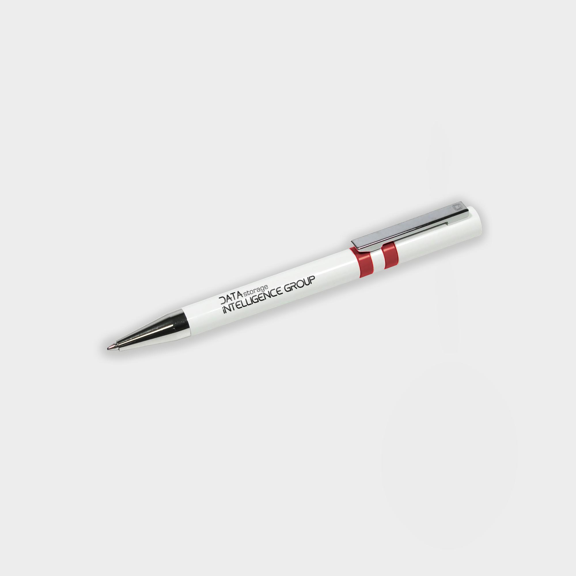 The Green & Good Ethic Pen made from recycled plastic. Stylish executive pen with chrome tip and various colour upon request. Black ink as standard. White / Red