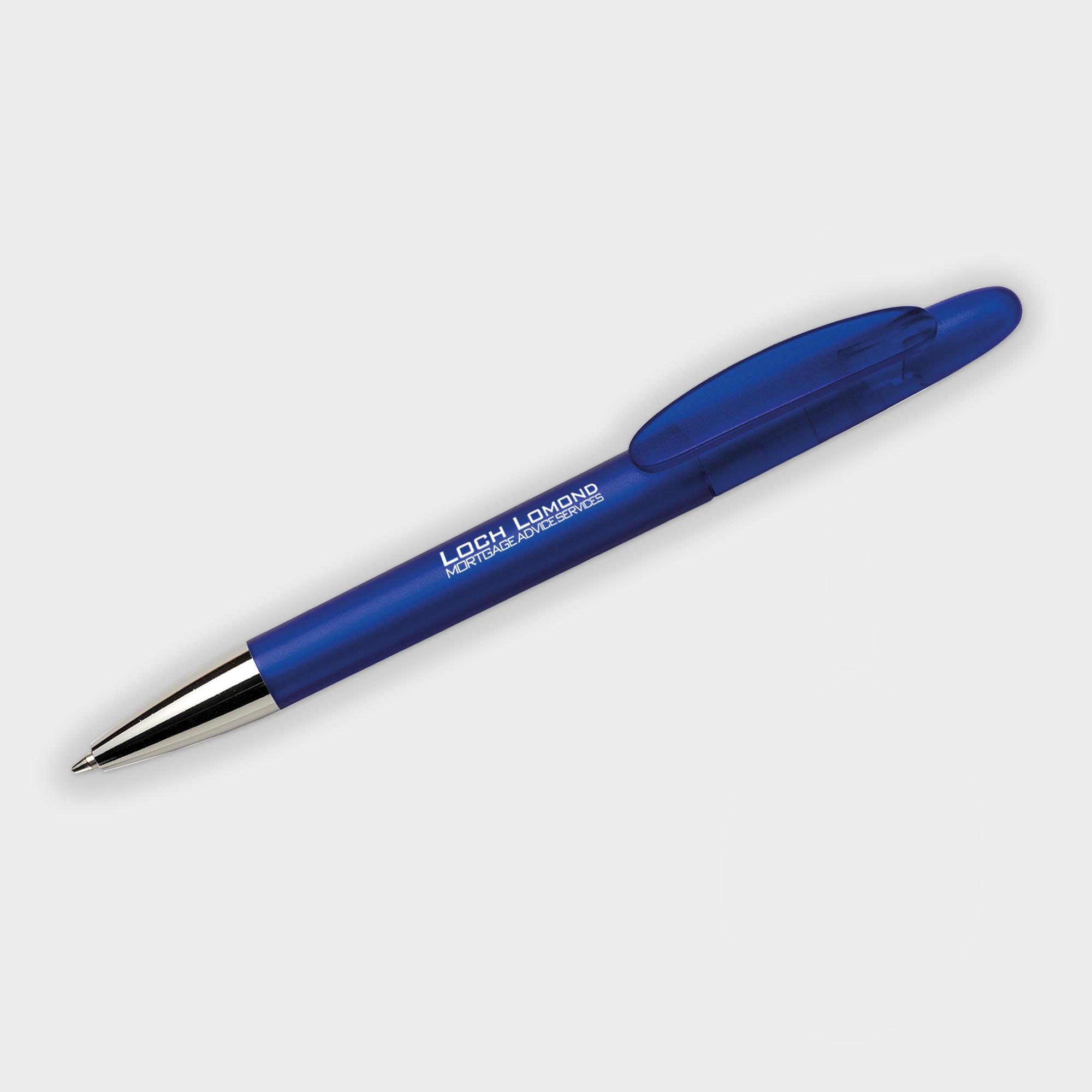 The Green & Good Hudson Pen made from biodegradable plastic. Stylish executive pen with twist action, available in a variety of popular colours with chrome tip. Nice haptic feel and large print area. Black ink as standard. Blue