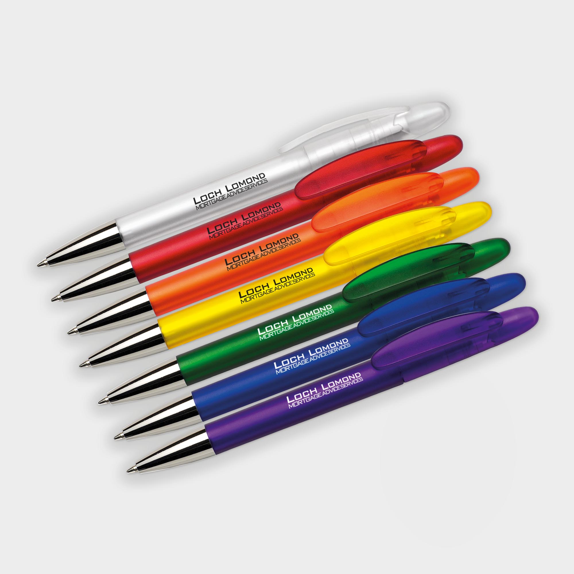 The Green & Good Hudson Pen made from biodegradable plastic. Stylish executive pen with twist action, available in a variety of popular colours with chrome tip. Nice haptic feel and large print area. Black ink as standard.