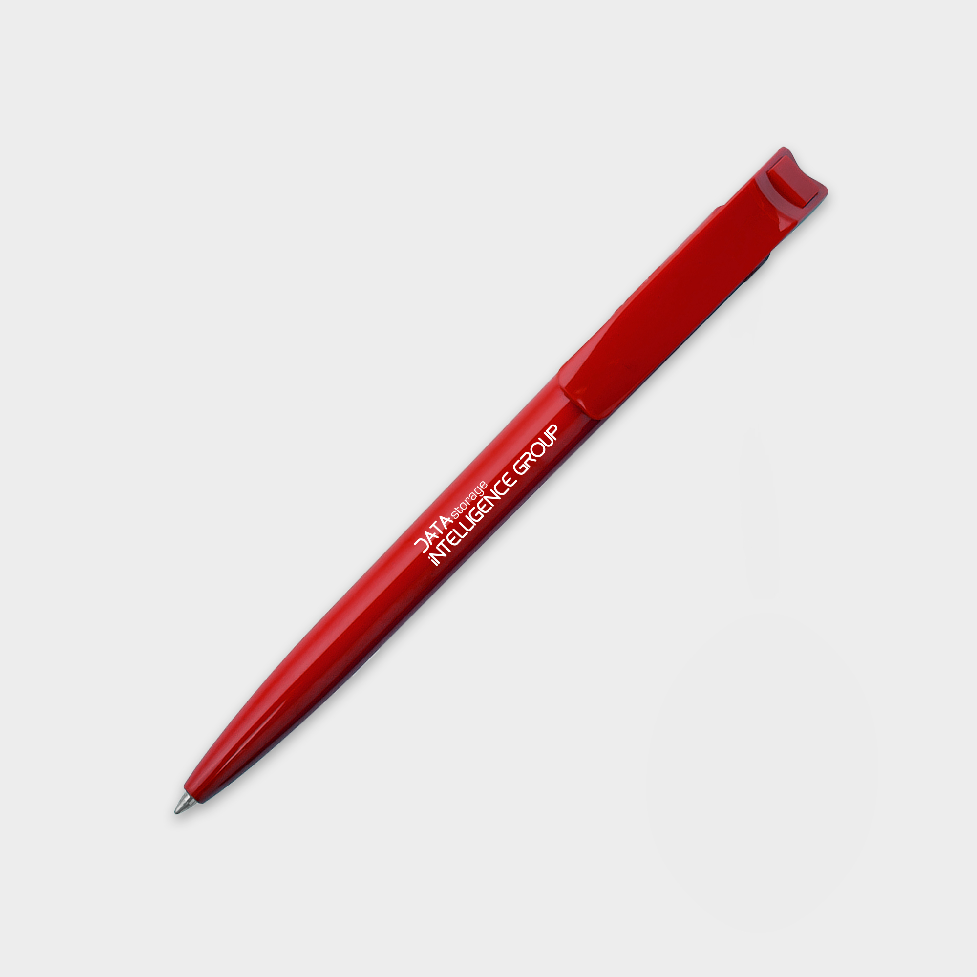 The Green & Good Litani Pen. An eco-friendly and high-quality pen made from recycled plastic bottles (rPET) with black ink refills and a solid colour body. Made in the EU and available in a variety of colours. Red