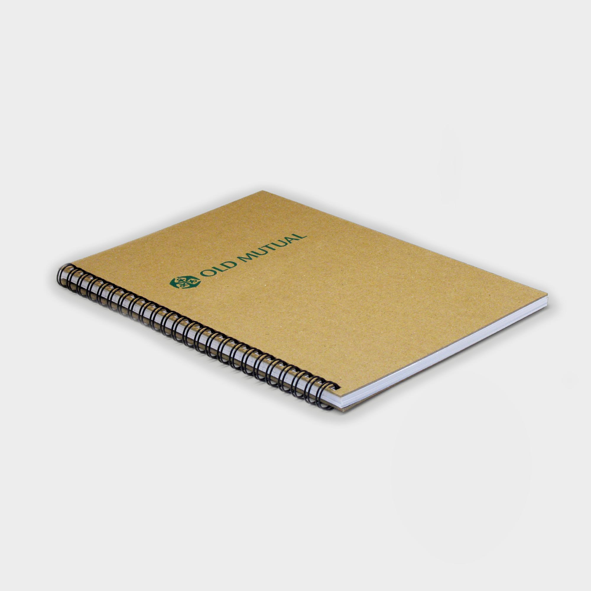 The Green & Good Wirebound Notebook is made from recycled paper - size A5. The front and back cover is made from recycled cardboard (1200 microns), the sheets are 80gsm. Comes wirebound with 50 sheets as standard. Please contact us if you require a bespoke number of sheets.