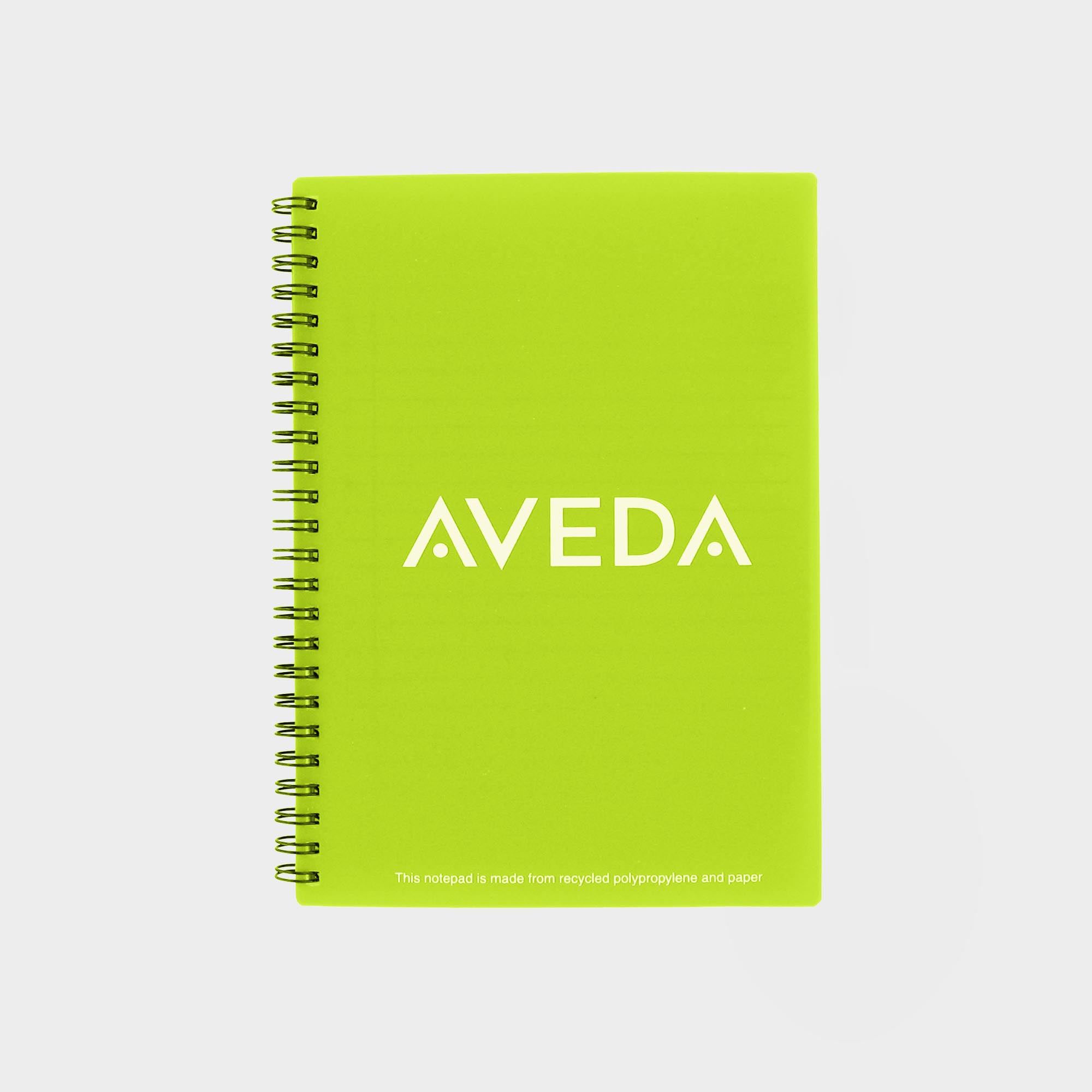 The Green & Good Polypropylene Notebook comes with recycled paper - size A5. The front and back cover is made from recycled polypropylene (500 microns), the sheets are 80gsm. Comes wirebound with 50 sheets as standard. Please contact us if you require a bespoke number of sheets. Light Green