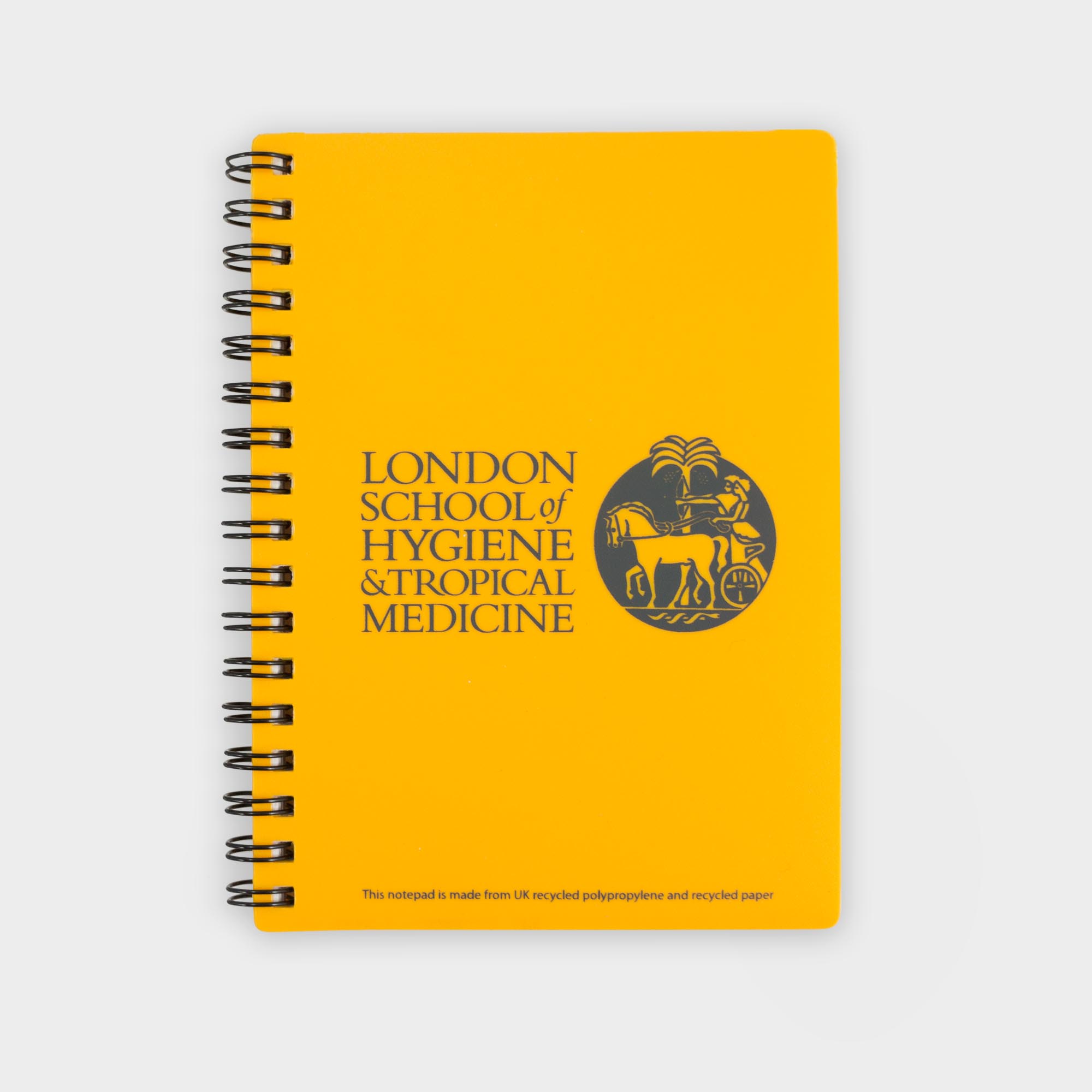 The Green & Good Polypropylene Notebook comes with recycled paper - size A6. The front and back cover is made from recycled polypropylene (500 microns), the sheets are 80gsm. Comes wirebound with 50 sheets as standard. Please contact us if you require a bespoke number of sheets. Yellow