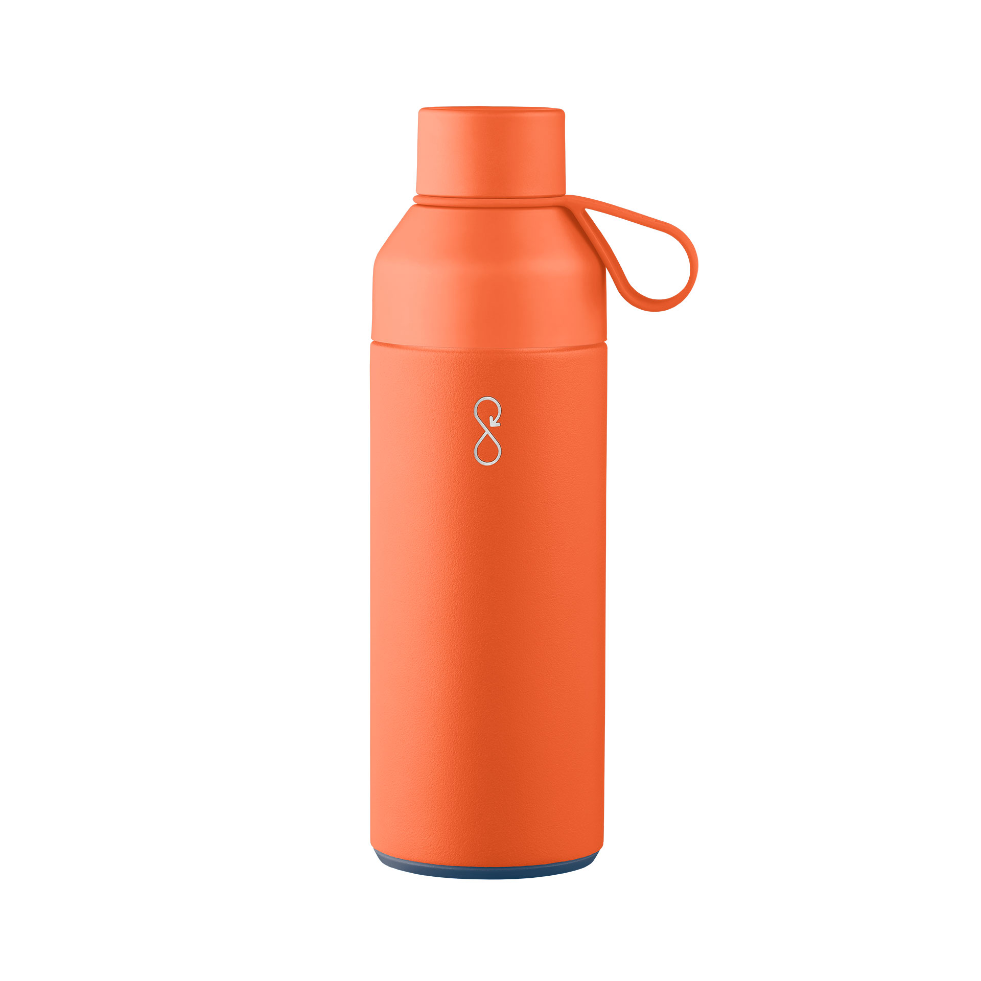 The Ocean Bottle is made from part recycled plastic and stainless steel. Each bottle funds the collection of 11.4kg of plastic, equivalent to 1000 plastic bottles. Plastic Bank ensures that the plastic waste is collected by locals living in coastal communities, mostly in Asia. This bottle is vacuum thermos insulated, this means it keeps cold drinks cold and hot drinks hot. It comes with an easy carry silicone loop, double opening for easy drink and a clean drinking cup. Dishwasher safe. 500ml capacity. Orange