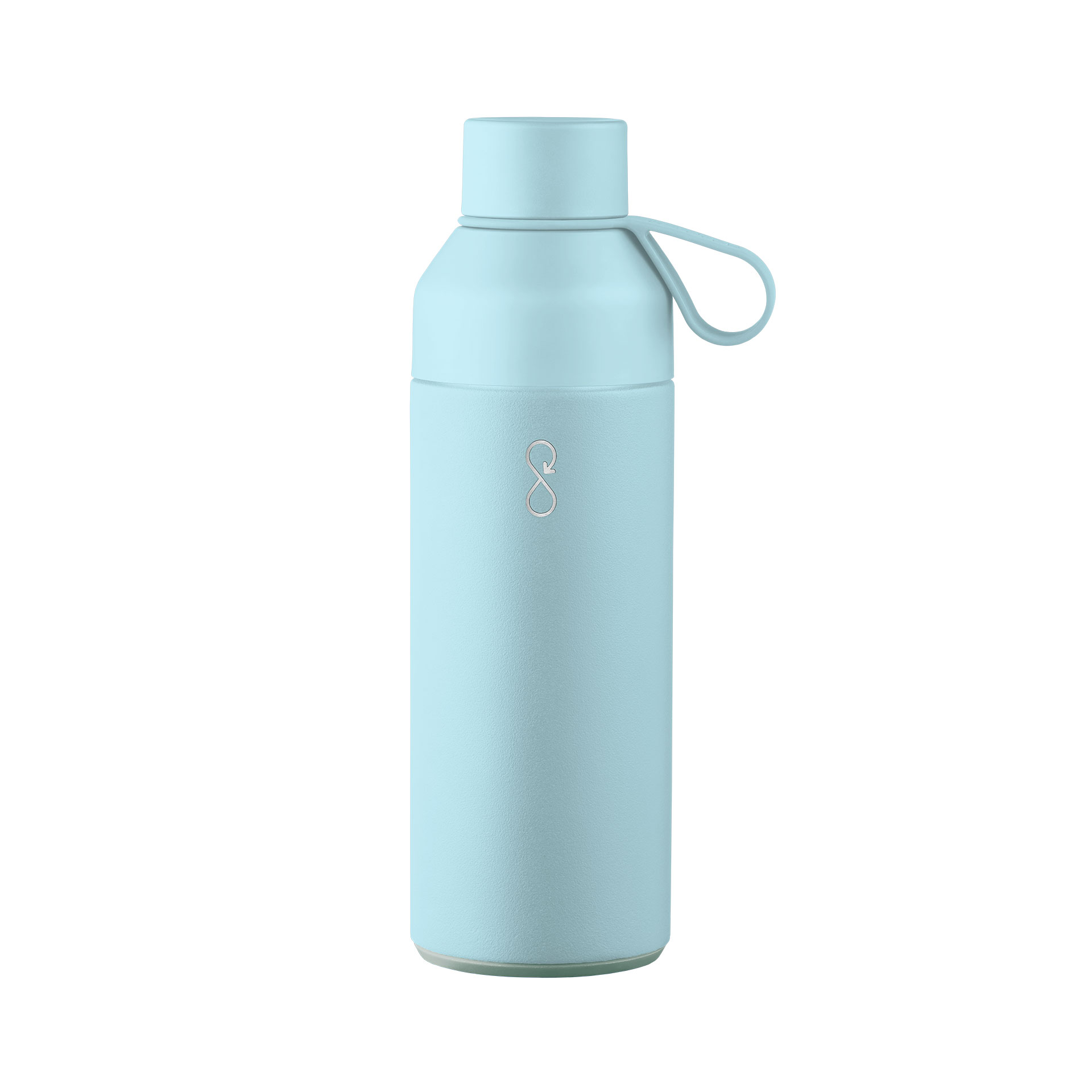 The Ocean Bottle is made from part recycled plastic and stainless steel. Each bottle funds the collection of 11.4kg of plastic, equivalent to 1000 plastic bottles. Plastic Bank ensures that the plastic waste is collected by locals living in coastal communities, mostly in Asia. This bottle is vacuum thermos insulated, this means it keeps cold drinks cold and hot drinks hot. It comes with an easy carry silicone loop, double opening for easy drink and a clean drinking cup. Dishwasher safe. 500ml capacity. Sky Blue