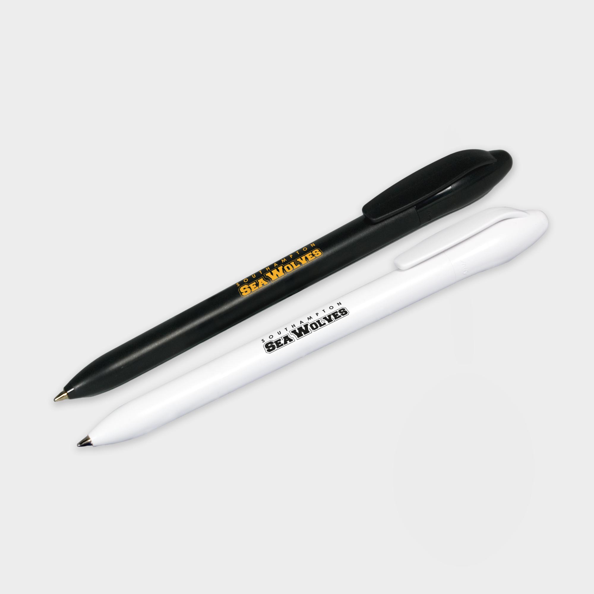 The Green & Good Yukon Pen made from recycled plastic. Twist action budget pen available in black or white. Black ink as standard.