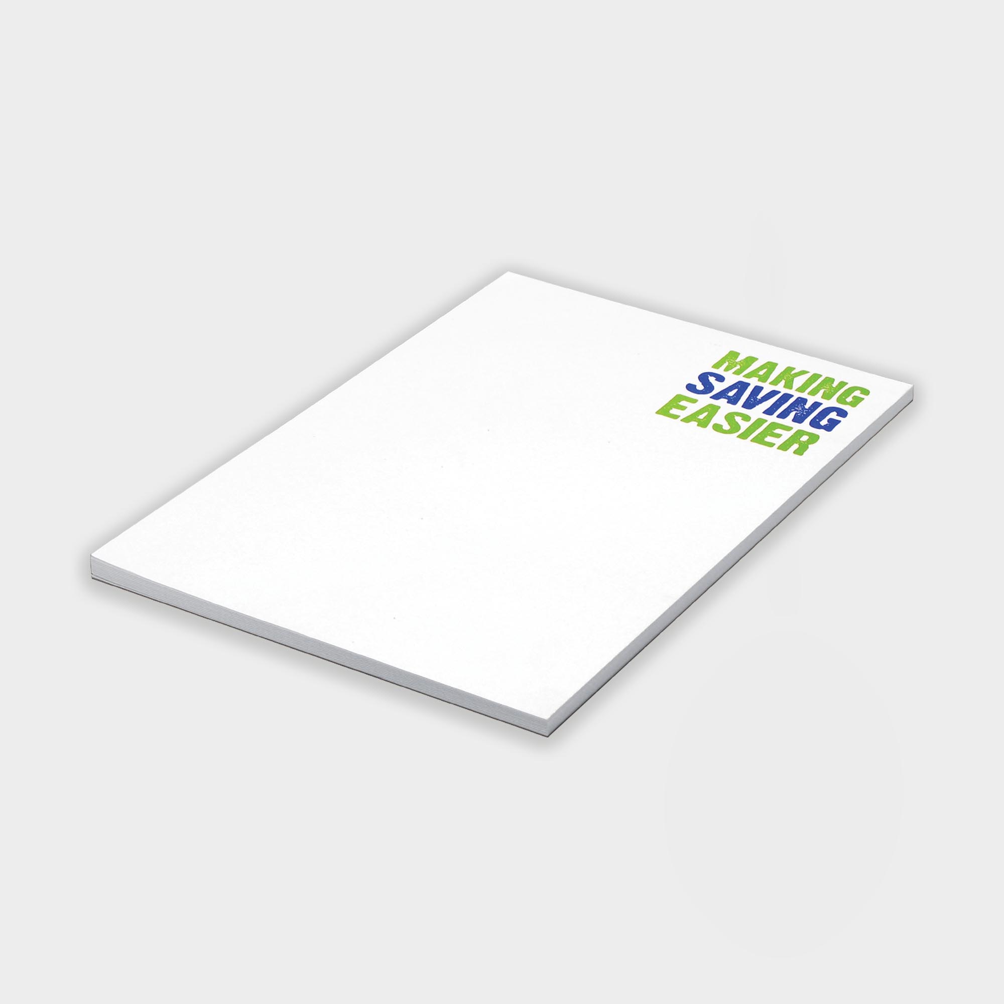 The Green & Good Conference Pad made from recycled paper - size A5. The sheets are 80gsm and the backboard is 500 micron. Comes with 50 sheets as standard and without cover. Please contact us if you require a bespoke number of sheets.