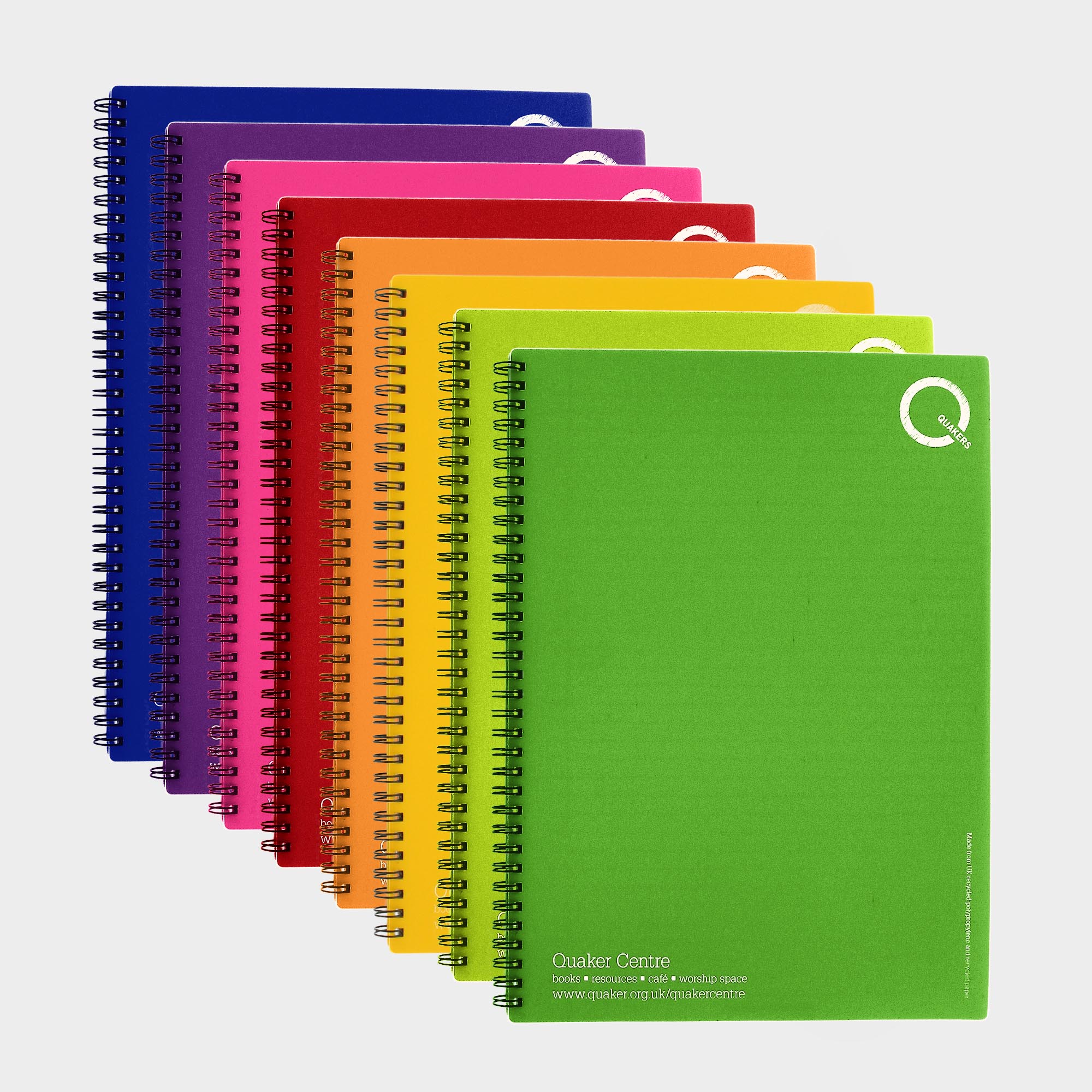The Green & Good Polypropylene Notebook comes with recycled paper - size A4. The front and back cover is made from recycled polypropylene (500 microns), the sheets are 80gsm. Comes wirebound with 50 sheets as standard. Please contact us if you require a bespoke number of sheets.