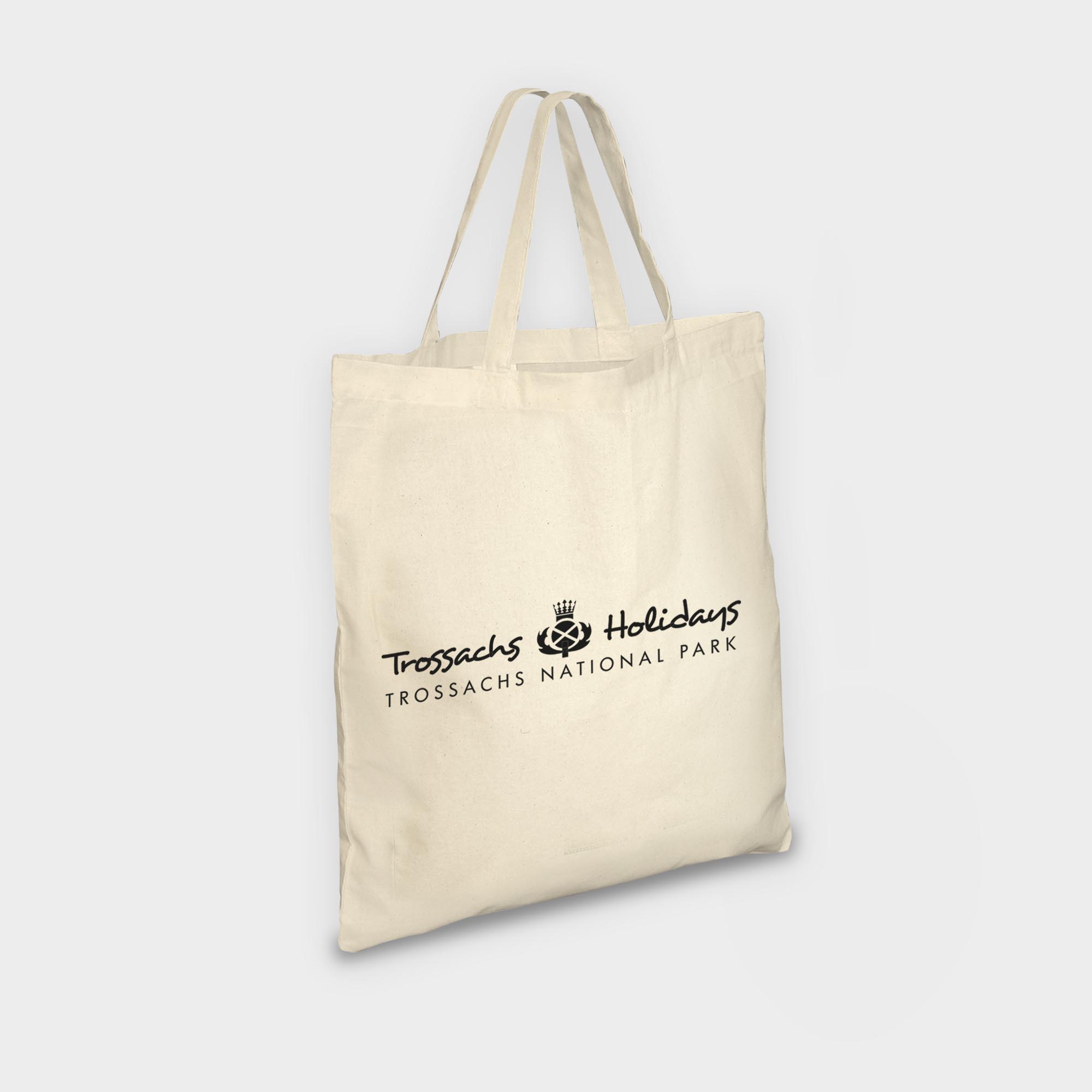 The Green & Good Portobello Cotton Shopper with short handles. Made from natural and unbleached 120gsm Oekotex-Certified cotton. Comes with short handles. Available with a vibrant and colourful screen print or with a practical and detailed transfer print.