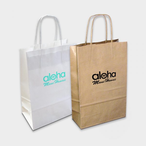 The Green & Good Kraft Bag is made using sustainable paper. The twisted "cord" handles are made from 100% sustainable paper and the bag is available in both brown and white. Made in the EU. 100gsm.